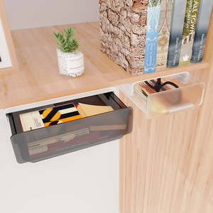 Organisateur de bureau blanc, rangement gain de place sans perçage pour <span class=keywords><strong>le</strong></span> bureau à domicile - Product Image 3