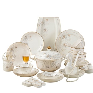 Juego de vajilla de porcelana Jingdezhen, platos de cerámica para la cena, platos de porcelana fina para el hogar, platos nórdicos, platos de regalo, venta al por mayor - Product Image 5