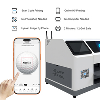 Impresora UV Inteligente para Pelotas de Golf con IA, Tecnología de Impresión en la Nube CMYKW de Colores Vívidos, Impresora de Inyección de Tinta Plana A5 Inalámbrica con Wifi para Tiendas