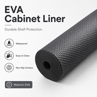 Tapis de protection antidérapant et imperméable en EVA gaufré à pois gris foncé pour tiroirs et étagères, facile à découper, pour rangement de cuisine
