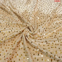 Tissu en velours brodé T-win Textile, tissu en dentelle à paillettes et perles en gros pour robe de soirée, robe de fête