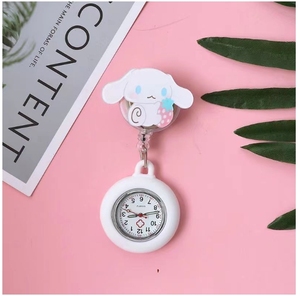 Lovely Safe Eco-Friendly Cartoon Nurse Doctor Retractable Pocket Watches Home Use <b>Badge</b> Reel Heart Stethoscope Syringe <b>Clips</b> Usa - Product Image 2