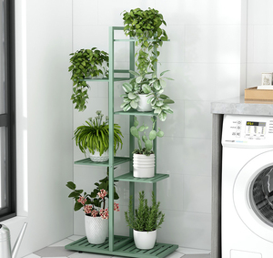 Support à plantes minimaliste moderne pour salon, support à fleurs en fer forgé à plusieurs niveaux, étagère de balcon - Product Image 4