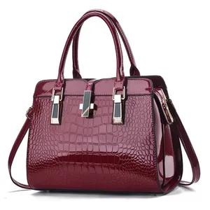 New Fashion Crossbody Bag For Women Crocodile Patent Leather Tote Bags Handbags Women Famous Brands Shoulder Bag Sac A Main
