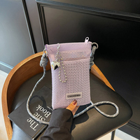 Conception évidée la plus populaire femmes décontracté minimaliste téléphone porte-monnaie sac à bandoulière léger mini sac à bandoulière