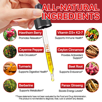 Offre Spéciale TikTok : Extrait Liquide de Poivre de Cayenne Bio Naturel 60ml avec Baies d'Aubépine pour le Soutien Métabolique