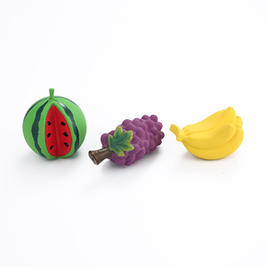 Jouets en latex écologiques 2026 à faire soi-même pour chiens, couineurs banane et raisin, pour usage intérieur, idéaux pour le nettoyage des dents des animaux de compagnie - Product Image 2