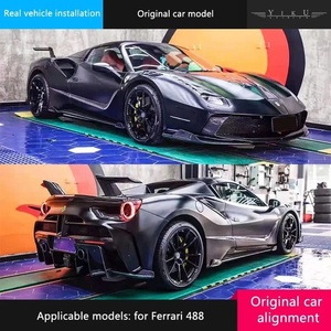 Kit Carrozzeria Larga <span class=keywords><strong>MAN</strong></span> per Ferrari 488 Modificata: Paraurti Anteriore e Posteriore, Minigonne Laterali, Alettone Posteriore e <span class=keywords><strong>Spoiler</strong></span> Anteriore e Posteriore - Product Image 3