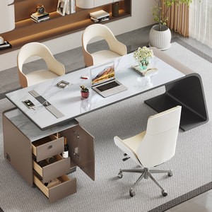 Bureau de direction de luxe léger pour le PDG, bureau informatique <span class=keywords><strong>Bugatti</strong></span> Orange, mobilier importé du Guangdong, personnalisation sur mesure - Product Image 4