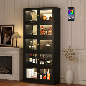 Vitrina de Cristal Iluminada de 5 Niveles, Vitrinas para Exhibición de Aficiones, Muebles Modernos para Sala de Estar con Altura Ajustable y Ecológicos - Product Image 4