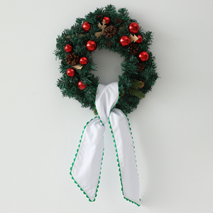 Chữ lồng CỬA treo Bow thêu mô hình quà Tặng Ruffle Sash tùy chỉnh trống vỏ sò Vòng hoa Sash với Bow - Product Image 1