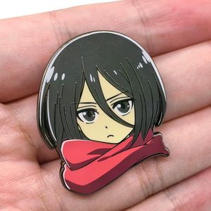 Pin de Metal Cloisonné de 4cm con Diseño Nuevo de Alta Calidad de <span class=keywords><strong>Anime</strong></span>, Titan, Mikasa Ackerman, Eren Jaeger, para Decoración de Mochilas - Product Image 2