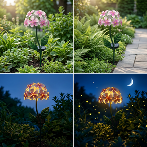 Luces Solares de Jardín con Forma de Hortensia, Resistentes al Agua, para Decoración de Patio, Camino y Jardín, Iluminación Nocturna - Product Image 2