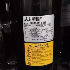 Compresseur Mitsubishi Electric SNB092FFBH 650W Inverter 28-159V DC Usage Industriel - Product Image 1