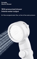 Ensemble de douche de camping portable léger, douche électrique pour l'extérieur et les voyages avec pompe USB pour le lavage de voiture, fabriqué en plastique durable