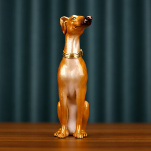 Copper World Greyhound Zodiac Dog Ornament For Home Office <b>Table</b> Decor <b>Birthday</b> Gift - Product Image 1