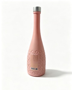 Bouteille de vin mousseux <span class=keywords><strong>rose</strong></span> mat gaufrée 700ml 750ml avec emballage cadeau pour vin mousseux, liqueur de fruits, vodka, <span class=keywords><strong>gin</strong></span> - Product Image 2