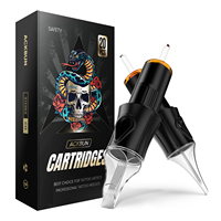 50 aiguilles de cartouche de tatouage assorties, tailles mixtes # 12 aiguilles à tatouer jetables rondes standard Liner Pro