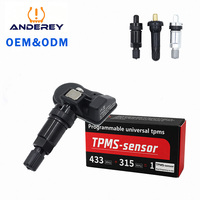 Capteur TPMS universel ANDEREY 315 MHz 433 MHz, programmable automatiquement, pour la surveillance de la pression des pneus