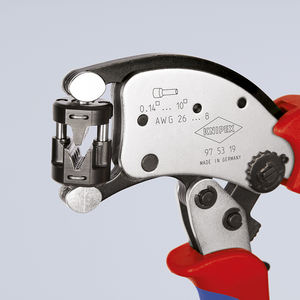KNIPEX 97 53 19 SB Twistor T Pince à sertir pour embouts (ferrules), auto-ajustable avec tête de sertissage rotative - Product Image 6