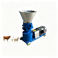 Machine à granulés d'aliments pour animaux en acier de 5 mm, haute capacité 220 kg/h, pour bovins, ovins, poulets, machine innovante commerciale de fabrication d'aliments pour bétail de 3 mm