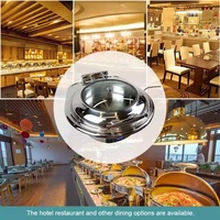 Réchaud de buffet électrique de luxe Kuntai en acier inoxydable, 6L, 440W, 220-240V, chauffe-plats moderne pour hôtels et restaurants