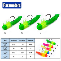 Luya attaché plume mouche crochet de pêche 5 pièces/paquet tête de plomb poulet plume gabarit Nylon matériel appât hameçon pour carpe requin