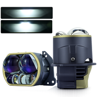 Kit de rétrofit de phares LED pour voiture SUV, lentille de projecteur Bi-LED carrée de 3,0 pouces, 6 lasers, IP67, 12V, 82000Lm, 200W