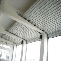Porte sectionnelle industrielle à double couche en acier coloré avec isolation thermique en mousse PU, directement de l'usine
