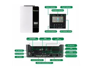 El mejor precio fuera de la red Baja <span class=keywords><strong>voltronic</strong></span> inverex Nitrox 8kw 12kw growatt <span class=keywords><strong>inversor</strong></span> solar híbrido para el hogar - Product Image 3