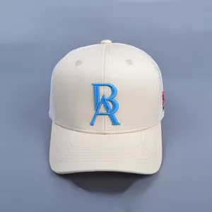 Boné de caminhoneiro de beisebol com 5 painéis de malha para homens e mulheres, boné de caminhoneiro com logotipo personalizado, chapéu de caminhoneiro camuflado personalizado
