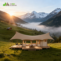 Tente de glamping extensible de luxe JUMEI Hotel Resort, résistante au feu et à la moisissure