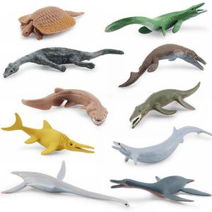 Ensemble de modèles de simulation de vie marine ancienne Xinhen : Lézard terrestre, crocodile, dragon royal marin, requin à ailettes plissées et glid. - Product Image 1