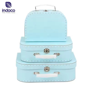 Wholesale Cardboard <b>Suitcases</b> Customized Paper <b>Suitcase</b> Box Package with Handle Toys - Product Image 5