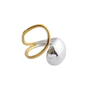 Anillo de gota de cara ancha de plata de ley S925 de alta calidad para mujer Cruz lateral incorrecta con diamante de corte princesa para bodas - Product Image 5
