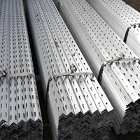 Barres d'angle en acier galvanisé laminé à chaud non allié, perforées avec trous pour montage et support, compatibles découpe, pliage et soudage