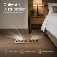 Grille de ventilation linéaire encastrée de haute qualité 4*10 à cadre en fer étroit, pour système d'air central domestique, avec réglage manuel du débit d'air