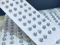Mode populaire bijoux à bricoler soi-même faisant des perles eau de mer japon Akoya chanvre gris perle en vrac en paire pour la fabrication de boucles d'oreilles