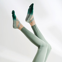 ALLCH Chaussettes d'été de yoga professionnelles à 5 orteils pour femmes, antidérapantes, courtes, montantes, à la cheville, en tricot 3D, de haute qualité.