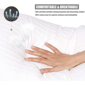 Роскошные Мягкие Пуховые Подушки для кровати из микрофибры и хлопка в полоску для сна на боку - Product Image 6