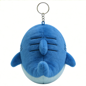 Customized Blue shark plush keychain, <b>Mini</b> shark <b>keyring</b>, Shark bag charm, Ocean animal plush keychain - Product Image 2