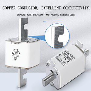 Fusible basse tension NT00/NT1/NT2, noyau fusible en céramique, fusible à lame 63A100A125A - Product Image 5