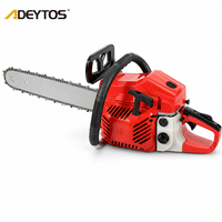 Tronçonneuse à essence 58cc prête pour le chantier, 2,4 kW, robuste, machine à couper le bois avec kit d'accessoires complet