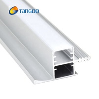 Canal en aluminium de profil led encastré d'armoire avec extrusion de diffuseur led pour éclairage de bande led
