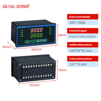 Contrôleur de température numérique à 4 sorties, 8 limites, avec affichage LCD, en plastique, prise en charge OEM, XMTA-704W/708W
