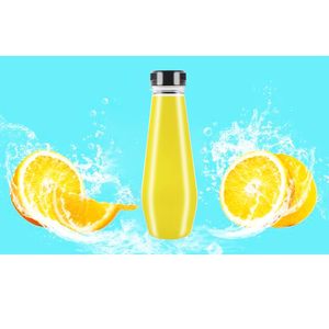 Wholesale PET <b>200ml</b> 250ml 300ml 360ml 500ml Plastic clear Juice Bottle Beverage Bottle Plastic <b>Milk</b> Bottles with Screw Lid - Product Image 4