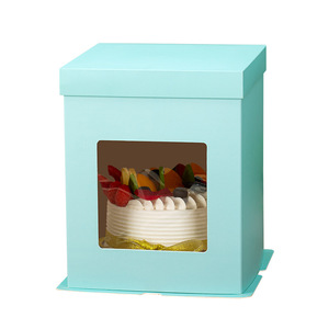 Scatole per dolci trasparenti monouso In Pet trasparente 10X10X5 In scatola per torta sfusa e getta con finestra - Product Image 1