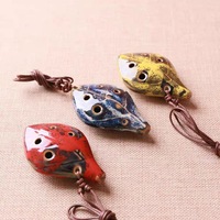 Vente en gros Cadeau musical Mignon Coloré Tortue Forme Mini 6 Trous C Tons Ocarina Flûte