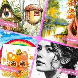 Panwenbo 64 tờ 140lb/300gsm nghệ sĩ giấy màu nước lỏng lẻo giấy vẽ số lượng lớn - Product Image 4