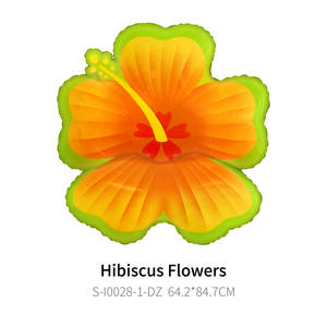 Ballons en forme de fleur d'hibiscus CYmylar pour planche de surf, décorations de fête tropicales hawaïennes Luau pour fête d'été à la plage, fête de <span class=keywords><strong>piscine</strong></span>, <span class=keywords><strong>Aloha</strong></span>, anniversaire - Product Image 5